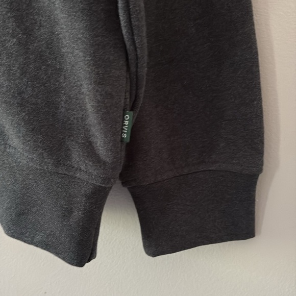 Orvis Signature 1/4-Zip Snap Sweatshirt Long Sleeve Classic Fit Grey Size L - Picture 4 of 12